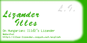 lizander illes business card